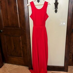 BCBG backless jumpsuit with pockets